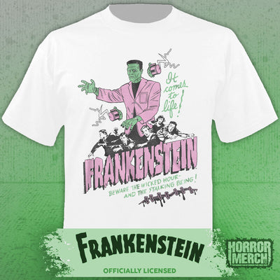 Frankenstein - It Comes To Life Mens Shirt (White)