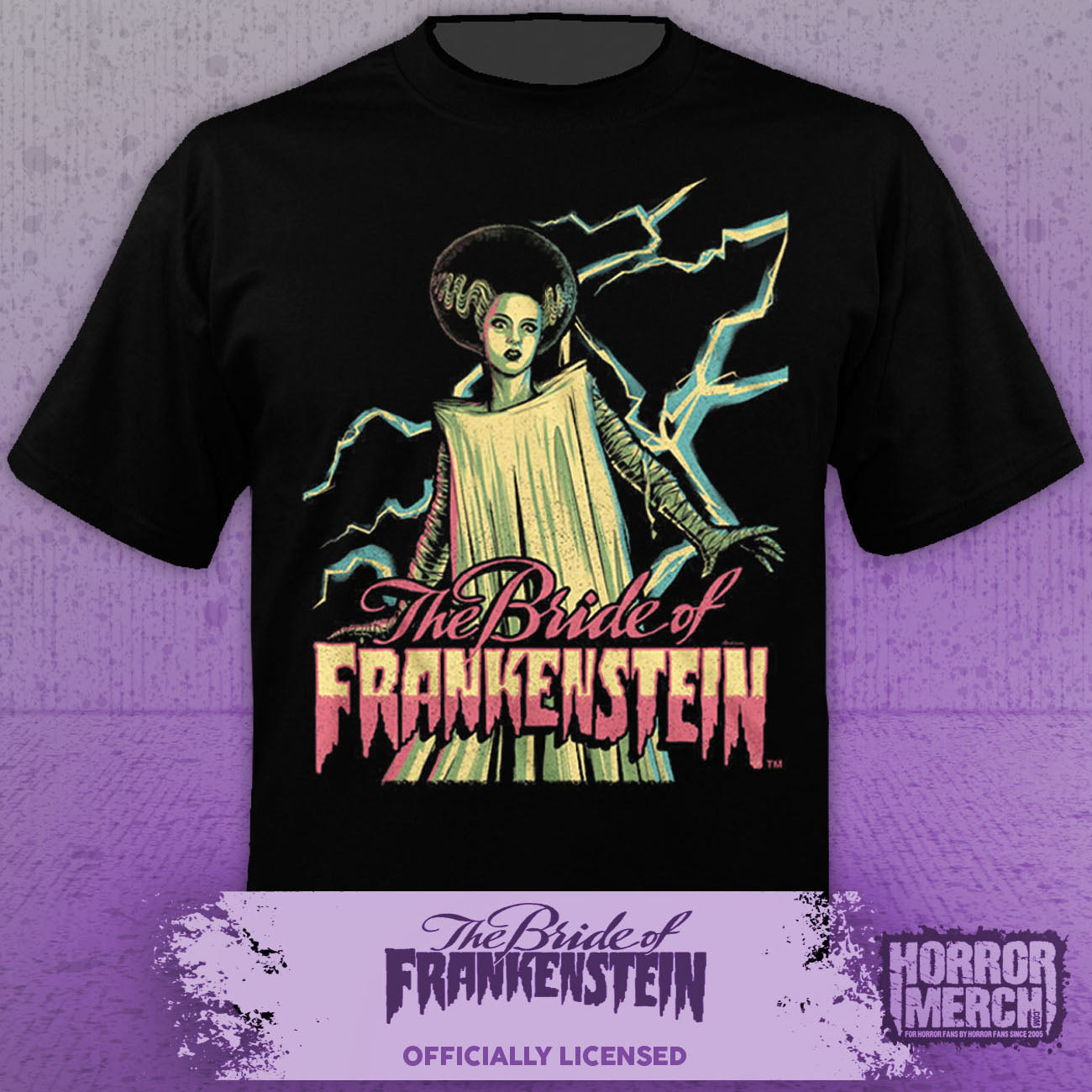 Bride Of Frankenstein - Lightning Mens Shirt