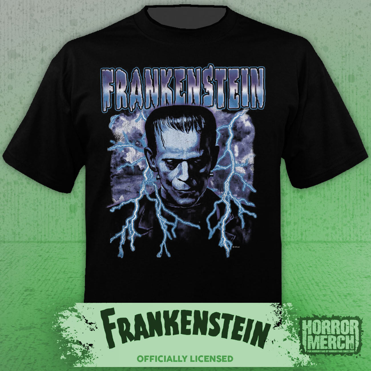 Frankenstein - Lightning Storm Mens Shirt