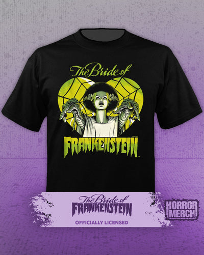Bride Of Frankenstein - Heart (Spiderweb) Mens Shirt