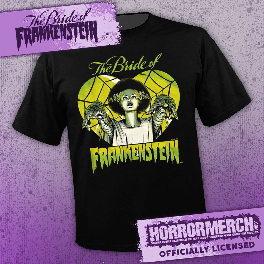 Bride Of Frankenstein - Heart (Spiderweb) [Mens Shirt]