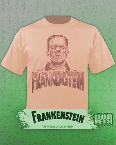 Frankenstein - Close-Up Mens Shirt (Peach)