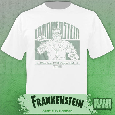 Frankenstein - Made From Recycled Parts Mens Shirt (White)