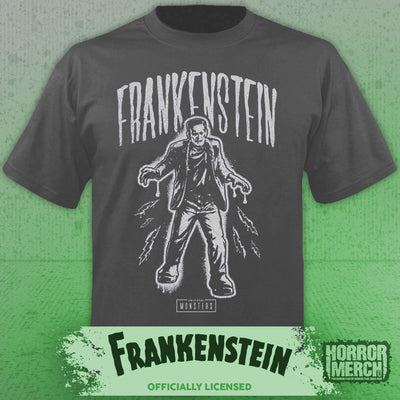 Frankenstein - Charged Mens Shirt (Gray)