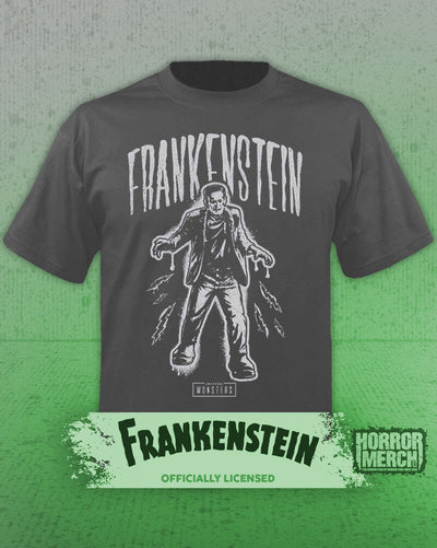 Frankenstein - Charged Mens Shirt (Gray)