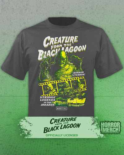 Creature From The Black Lagoon - Horror And Terror Mens Shirt (Gray)