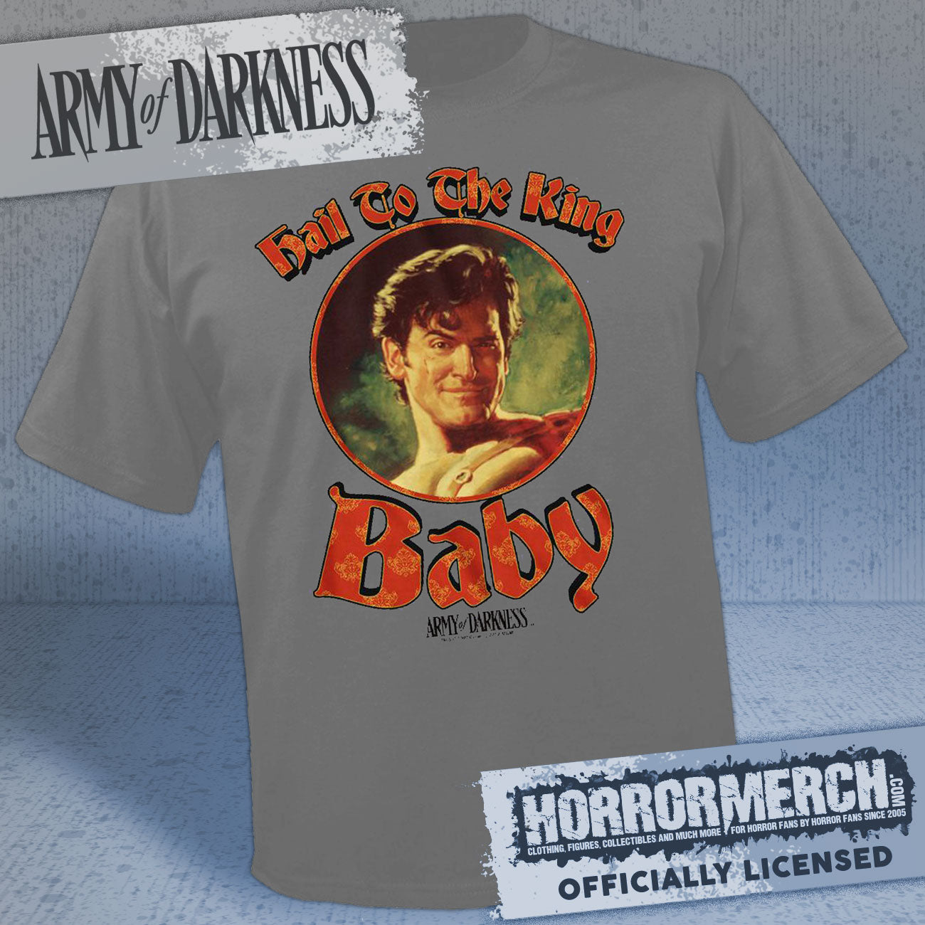 Army Of Darkness - Hail To The King (Gray) Mens Shirt