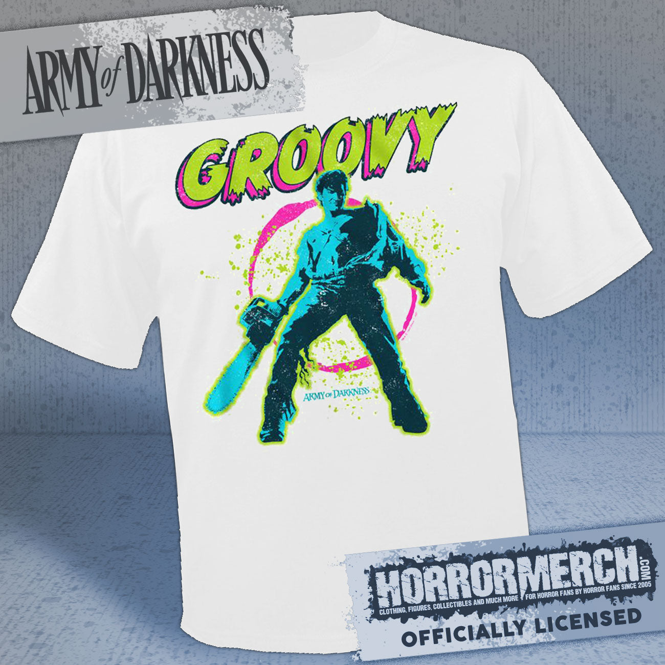 Army Of Darkness - Groovy (White) Mens Shirt