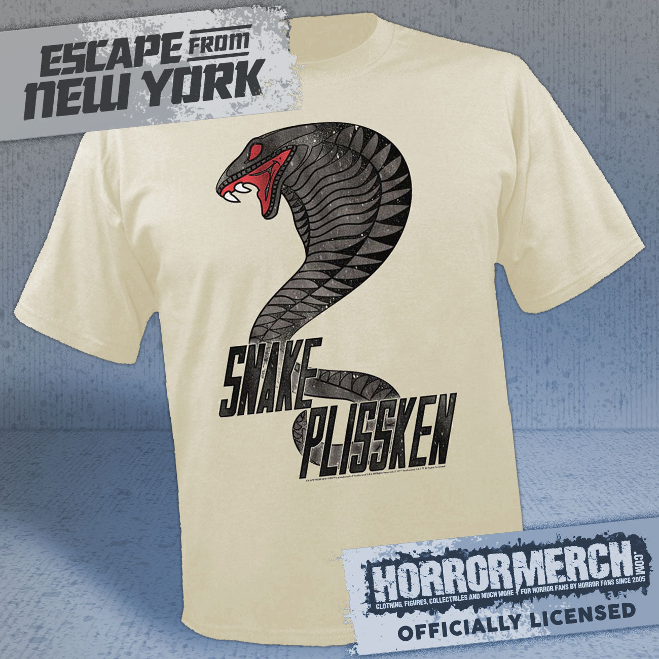 Escape From New York - Snake Plissken Mens Shirt (Cream)