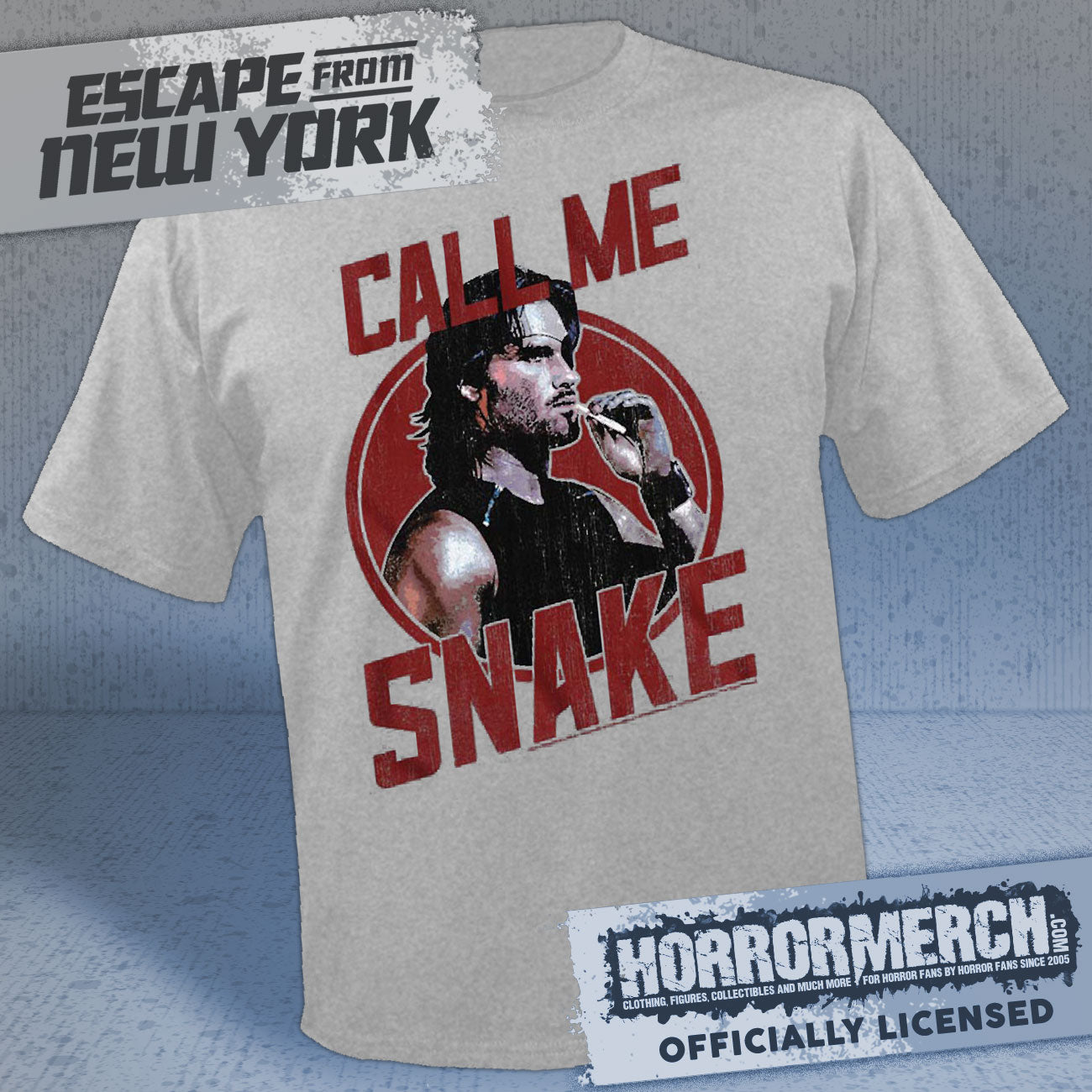 Escape From New York - Call Me Snake (Gray) Mens Shirt