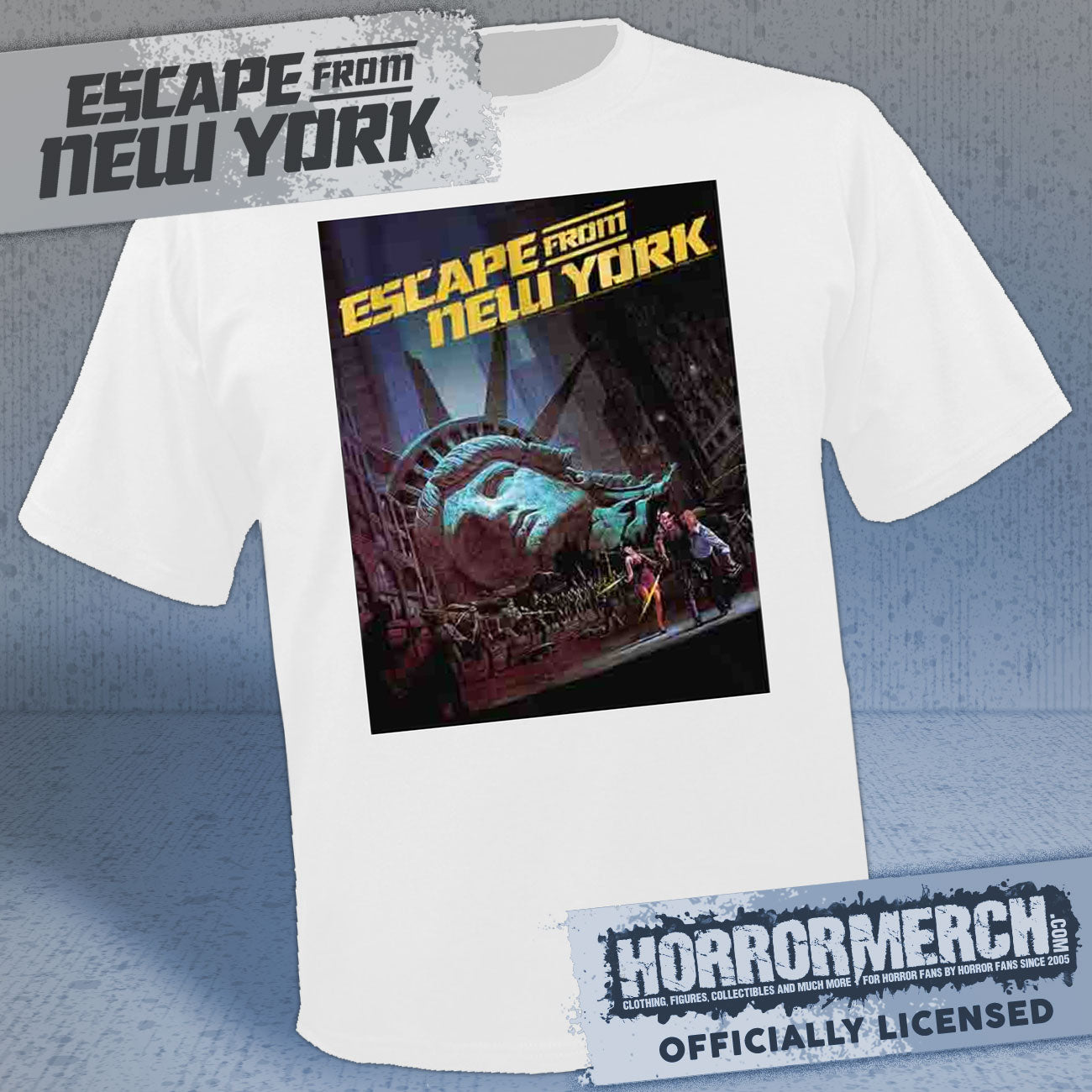 Escape From New York - Poster Mens Shirt (White)