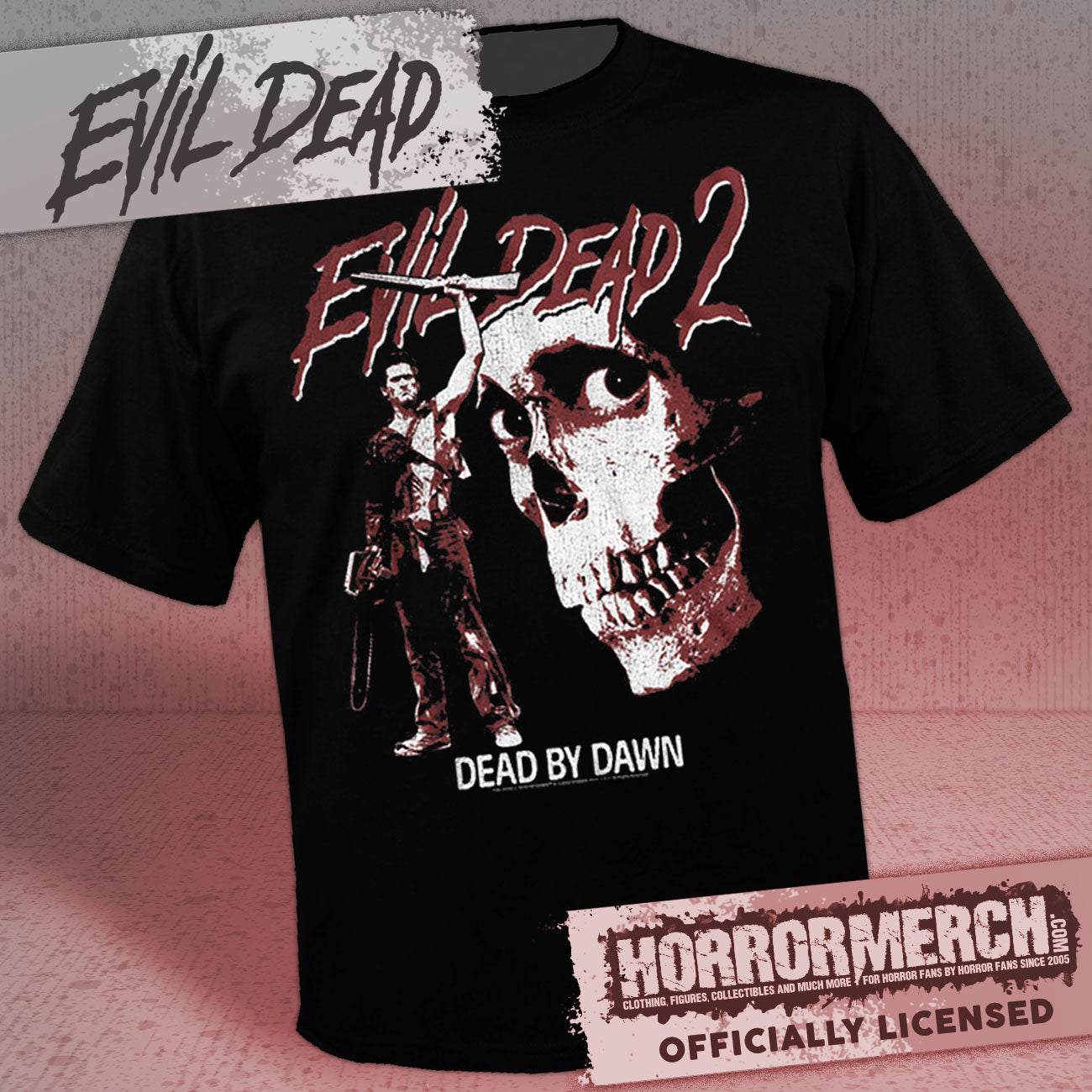 Evil Dead - Retro Skull Mens Shirt