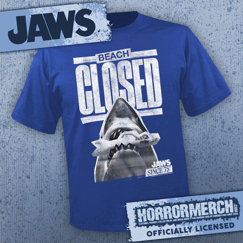 Jaws - Beach Closed (Navy) [Mens Shirt]