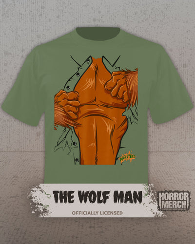 Wolfman - Ripped Shirt Costume Mens Shirt (Green)