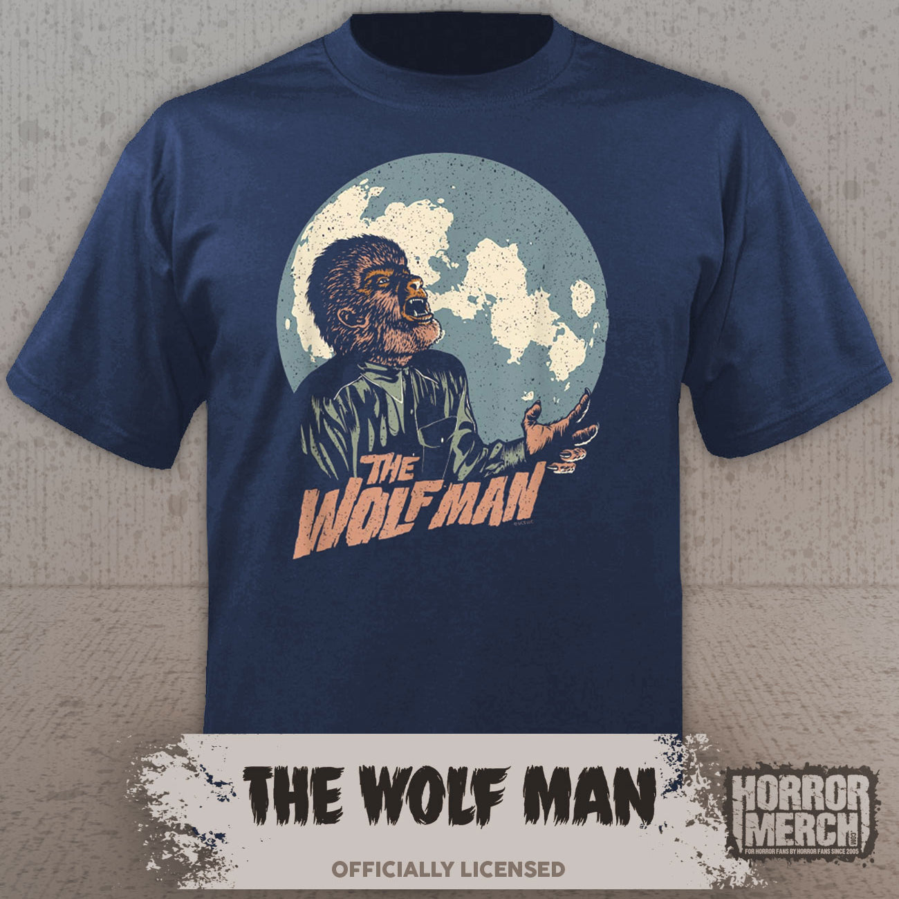 Wolfman - Full Moon Womens Shirt (Blue)