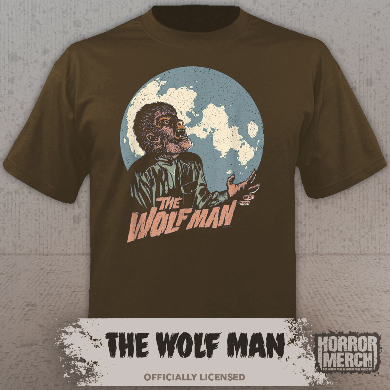 Wolfman - Full Moon Mens Shirt (Brown)