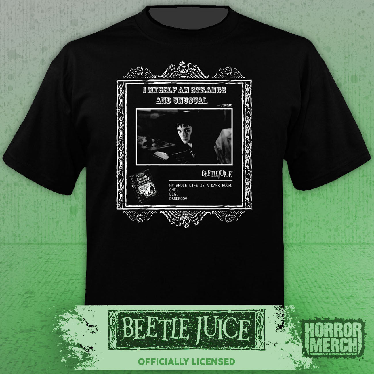 Beetlejuice - Strange And Unusual (Border) Mens Shirt