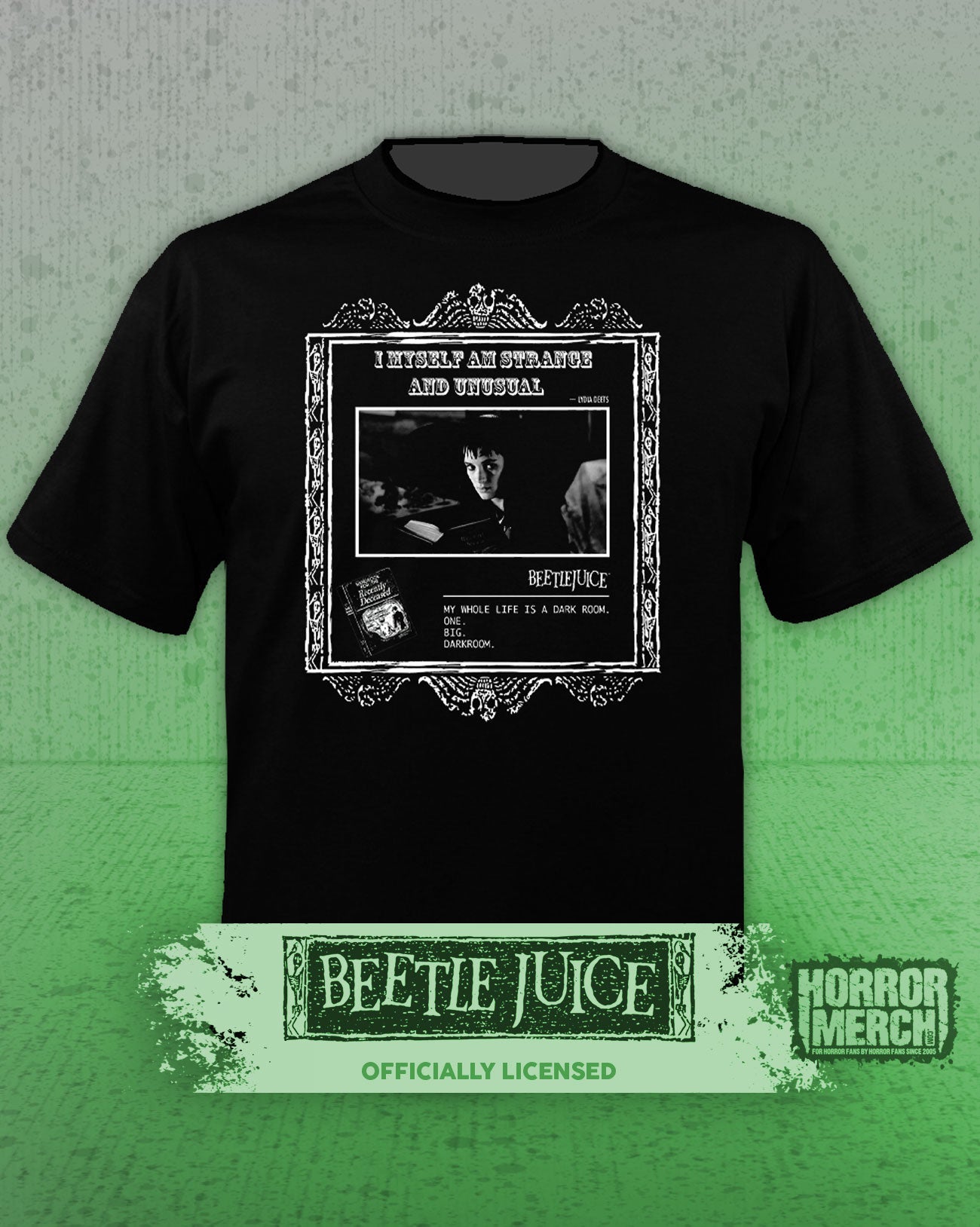 Beetlejuice - Strange And Unusual (Border) Mens Shirt