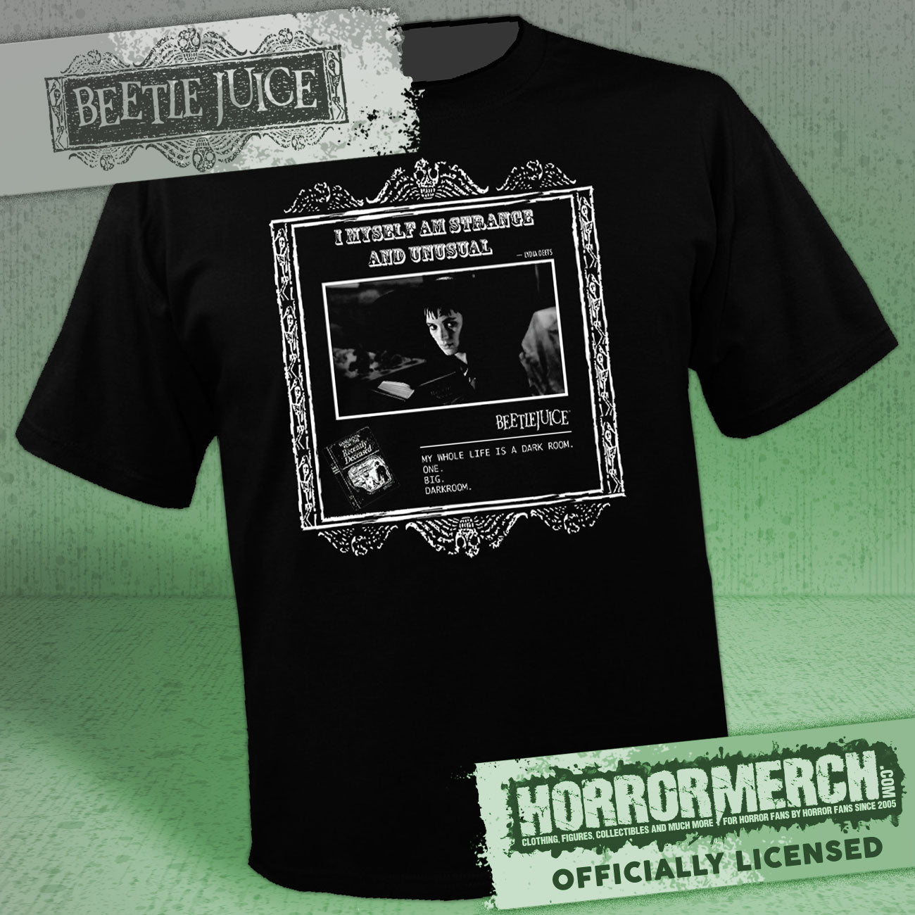 Beetlejuice - Strange And Unusual (Border) Mens Shirt