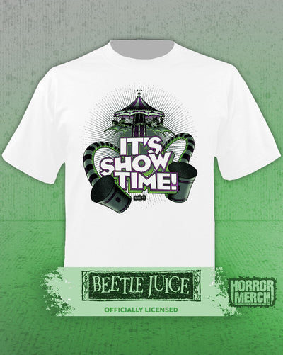 Beetlejuice - Its Show Time  Mens Shirt (White)