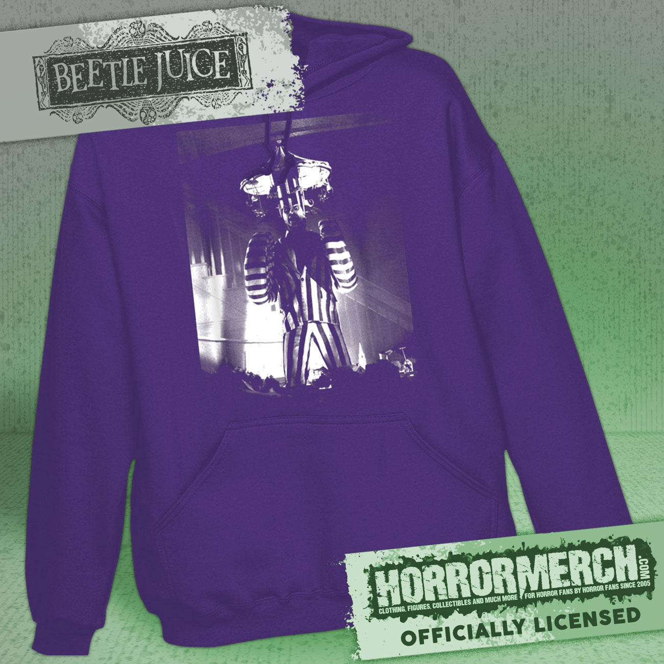 Beetlejuice - Merry-Go-Round Hooded Sweatshirt (Purple)