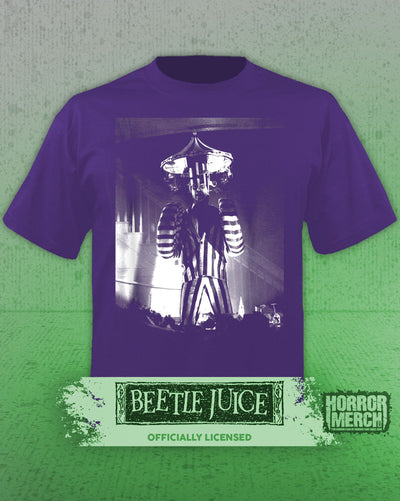 Beetlejuice - Merry-Go-Round Mens Shirt (Purple)