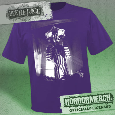 Beetlejuice - Merry-Go-Round Mens Shirt (Purple)