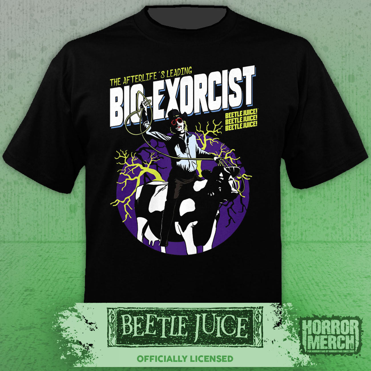 Beetlejuice - Bio-Exorcist Cartoon Mens Shirt