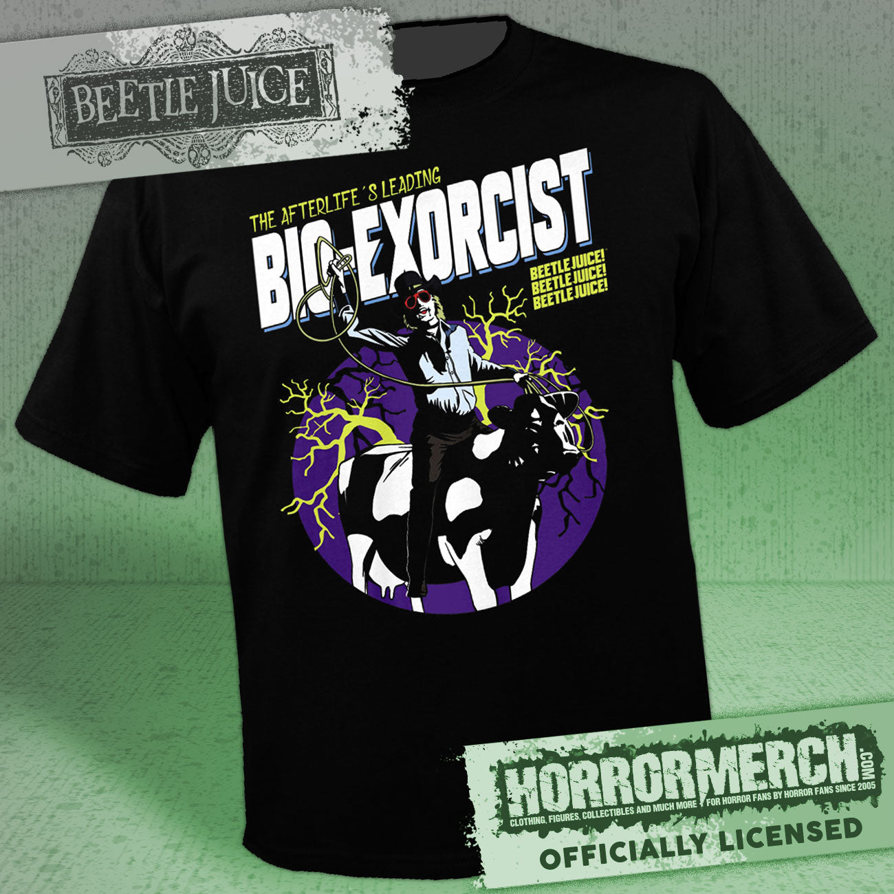 Beetlejuice - Bio-Exorcist Cartoon Mens Shirt