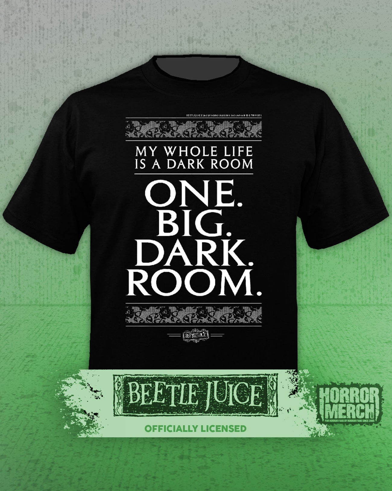 Beetlejuice - One Big Dark Room (Text) Mens Shirt