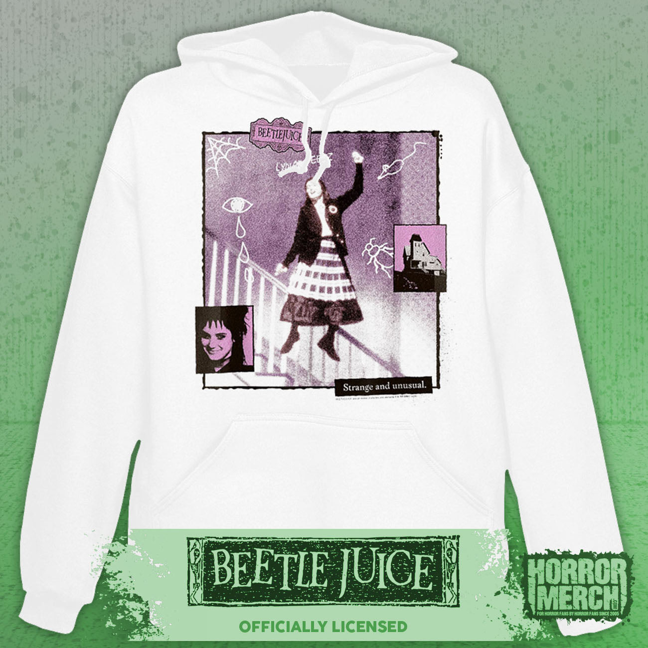 Beetlejuice - Lydia Dance  Hooded Sweatshirt (White)