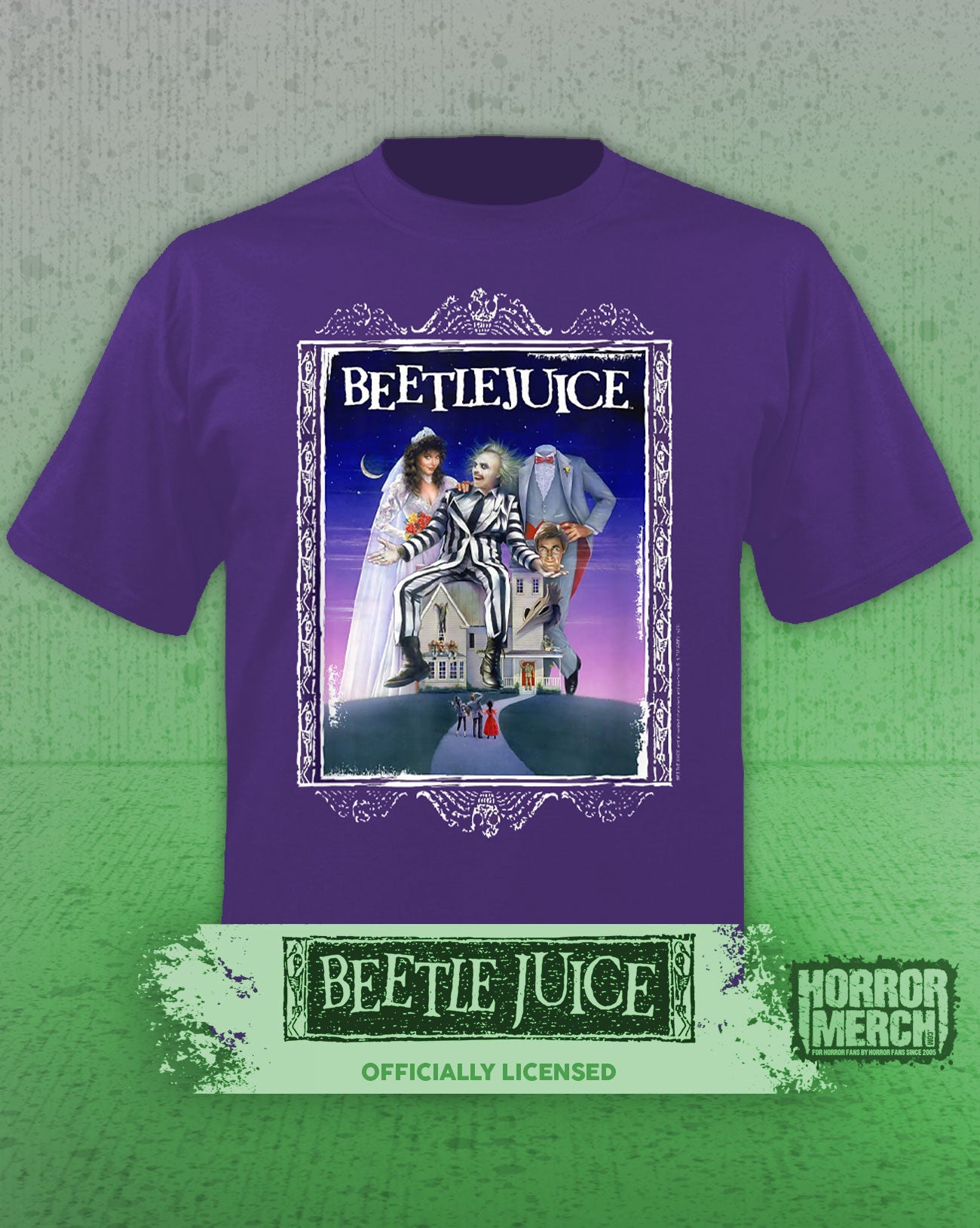 Beetlejuice - Poster Womens Shirt (Purple)