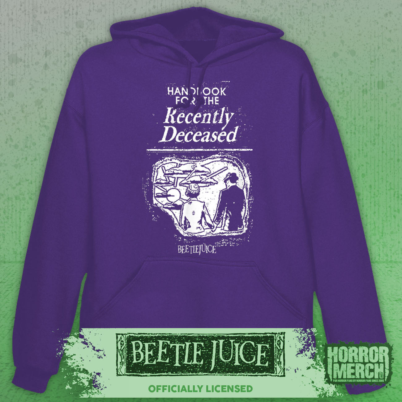 Beetlejuice - Handbook For The Recently Deceased Hooded Sweatshirt (Purple)