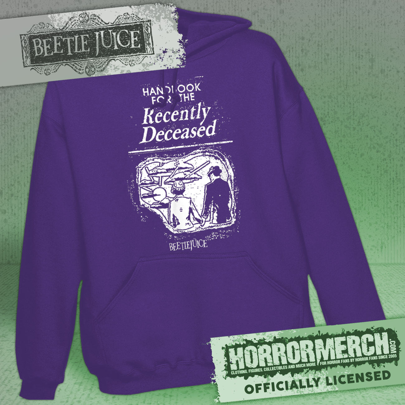 Beetlejuice - Handbook For The Recently Deceased Hooded Sweatshirt (Purple)