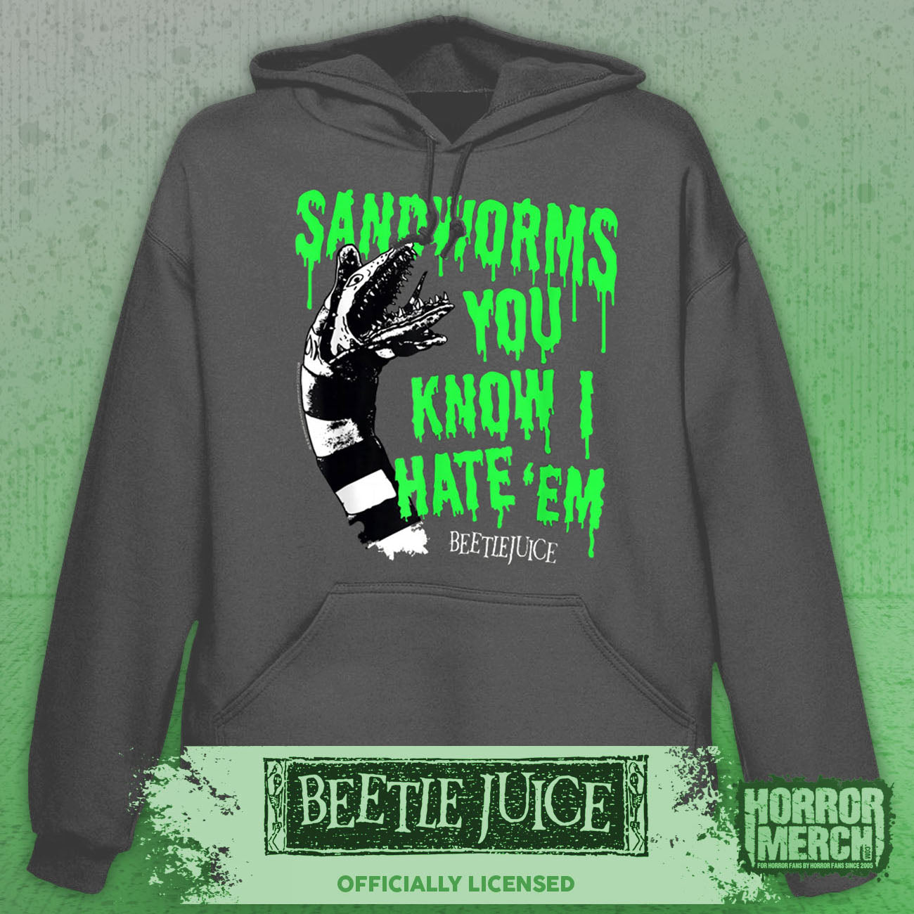 Beetlejuice - Sandworms Hooded Sweatshirt (Gray)