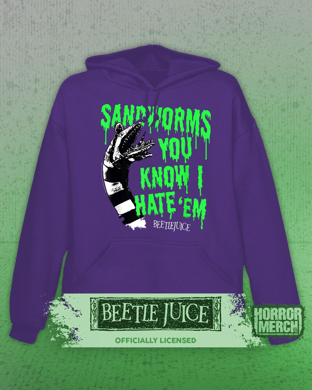 Beetlejuice - Sandworms Hooded Sweatshirt (Purple)