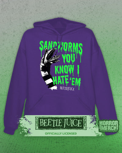 Beetlejuice - Sandworms Hooded Sweatshirt (Purple)