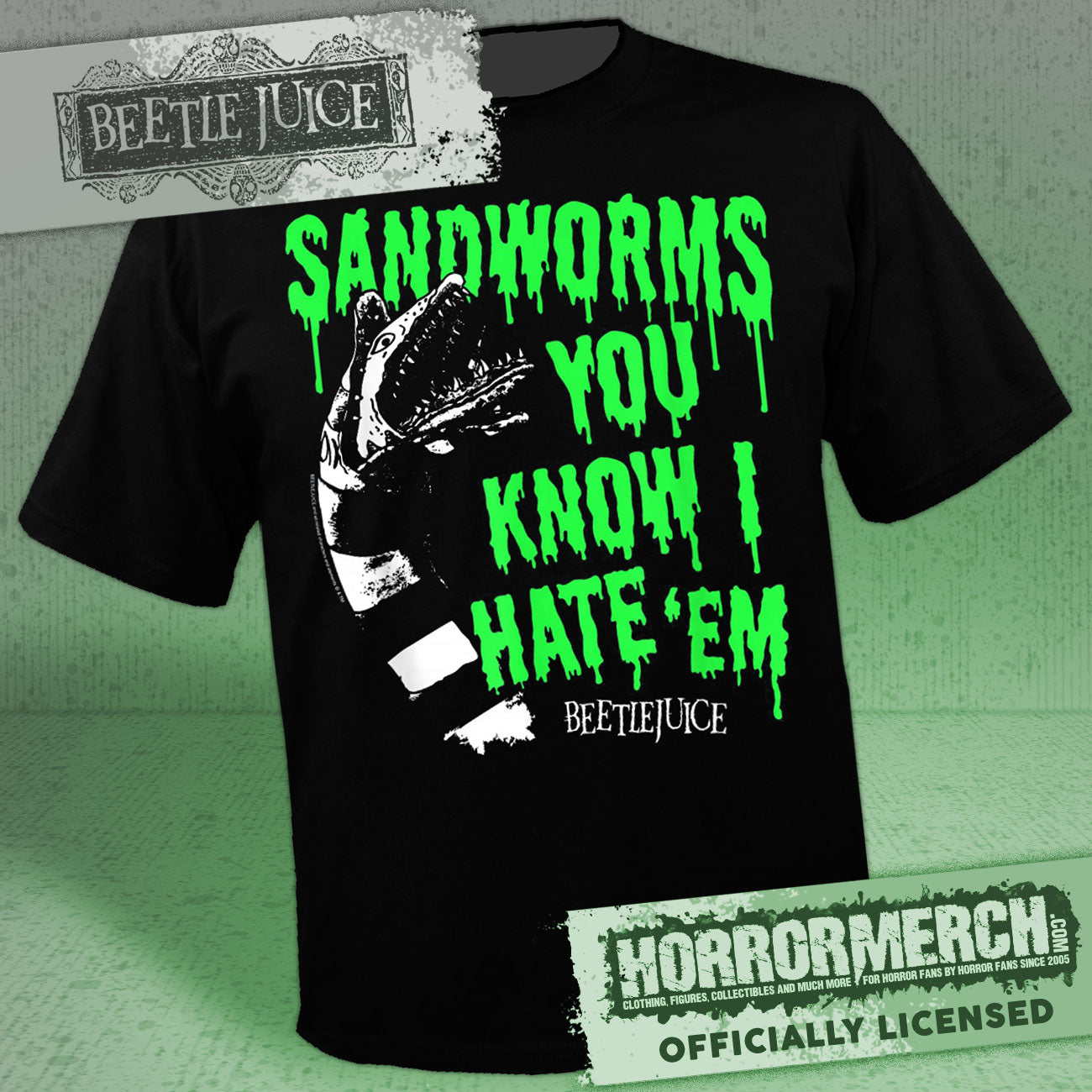Beetlejuice - Sandworms Mens Shirt