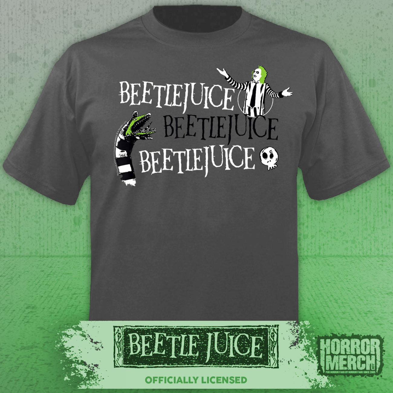 Beetlejuice - Beetlejuce Womens Shirt (Gray)