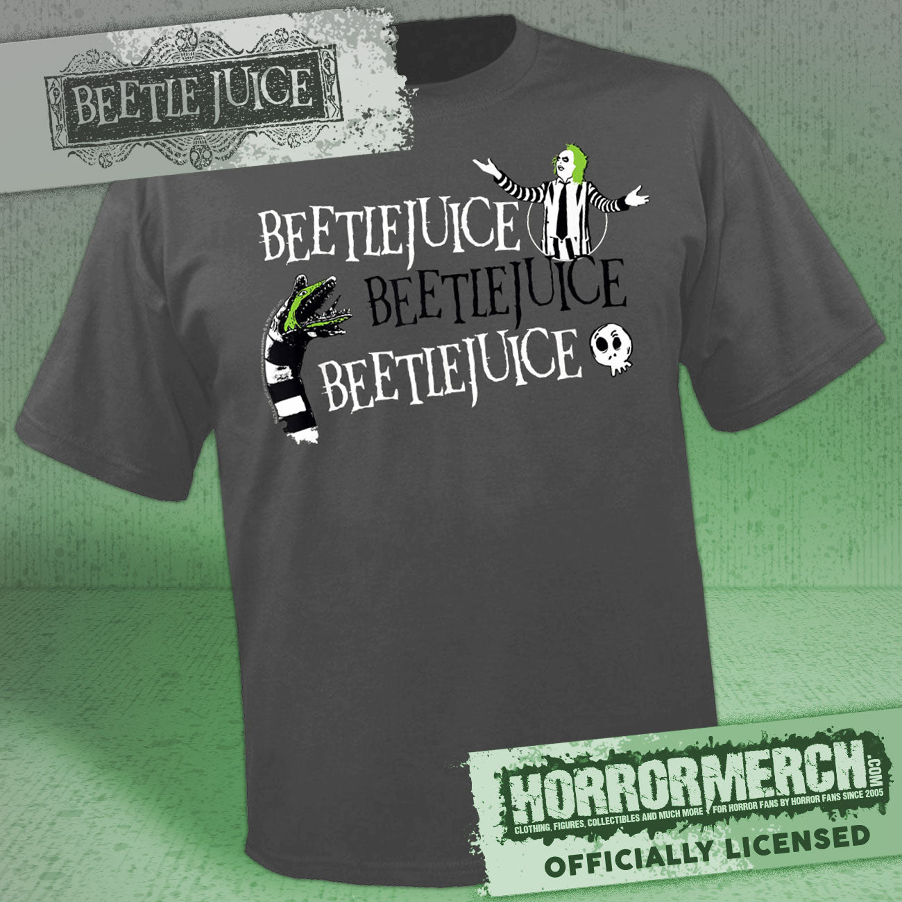 Beetlejuice - Beetlejuce Womens Shirt (Gray)