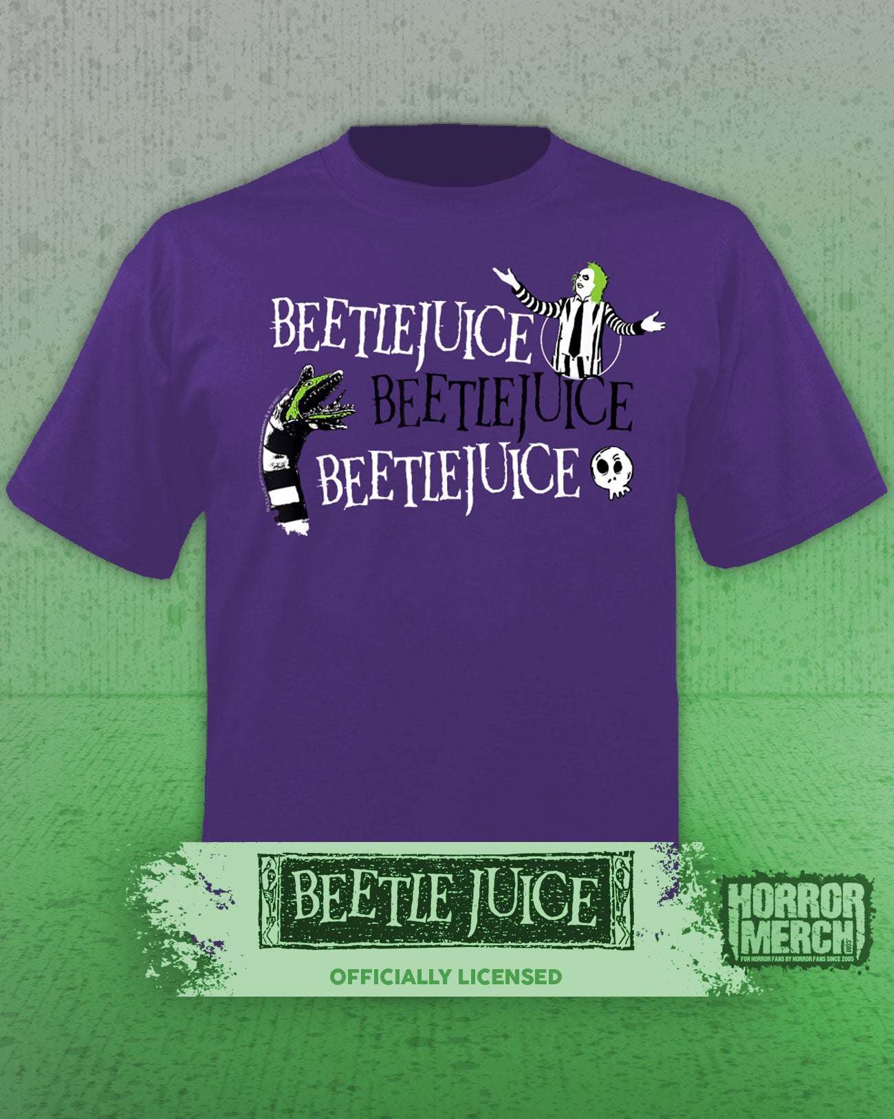 Beetlejuice - Beetlejuce Womens Shirt (Purple)