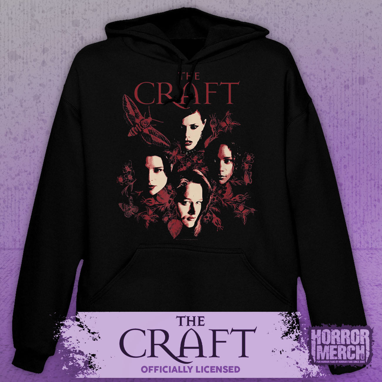 Craft - Moth Collage Hooded Sweatshirt