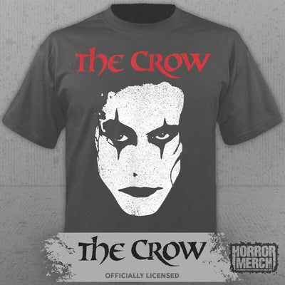 Crow - Close-Up (Front+Back Print) Mens Shirt (Gray)