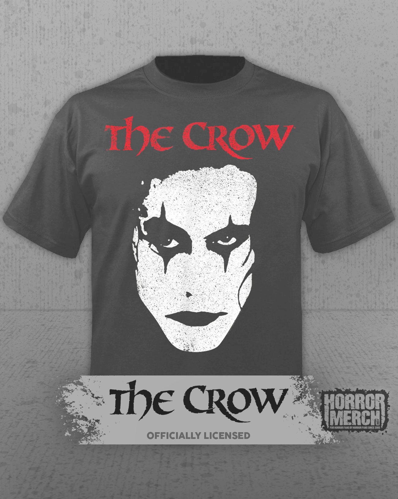 Crow - Close-Up (Front+Back Print) Mens Shirt (Gray)