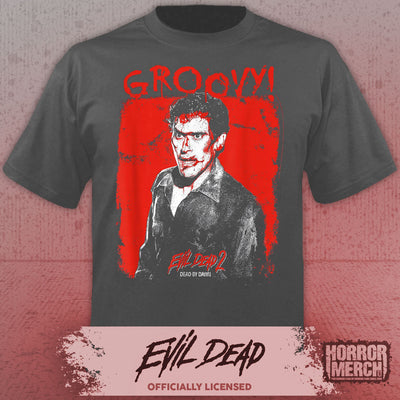 Evil Dead - Groovy Splatter Shirt (Gray)