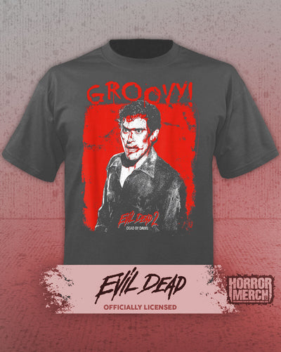 Evil Dead - Groovy Splatter Shirt (Gray)