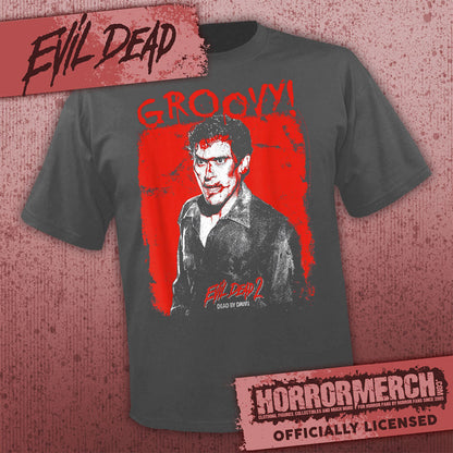 Evil Dead - Groovy Splatter (Gray) Shirt