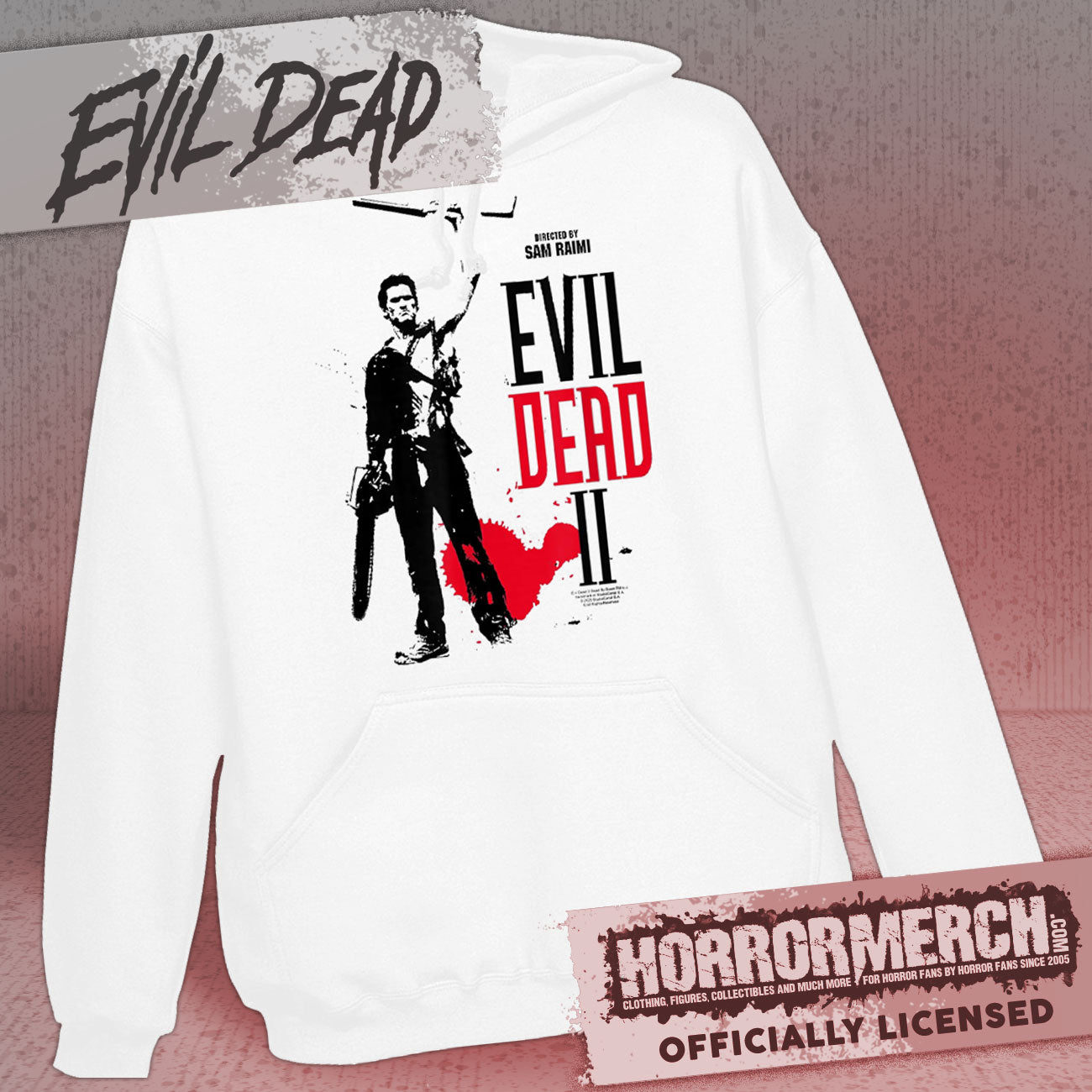 Evil Dead - Blood Drop Hooded Sweatshirt (White)