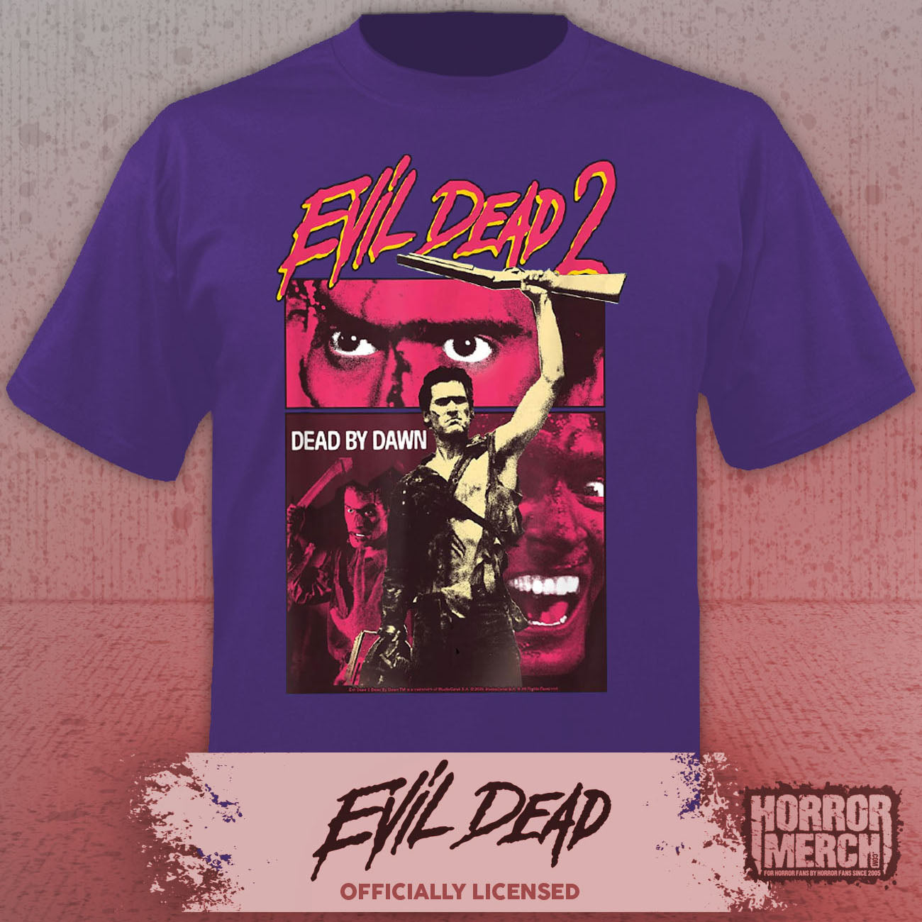 Evil Dead - Collage Womens Shirt (Purple)