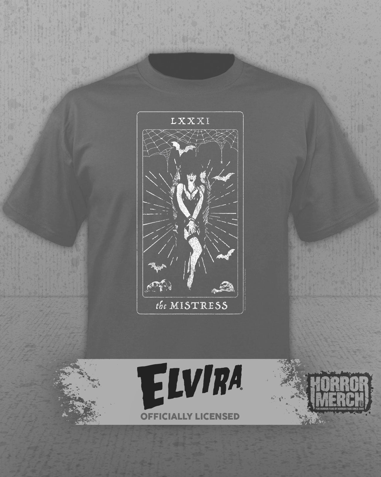 Elvira - Tarot Card Mens Shirt (Gray)